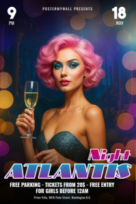 Atlantis Night Performance Template Poster