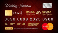 ATM Wedding Invitation Card Cartão de visita template