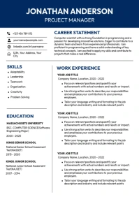 ATS friendly resume A4 template