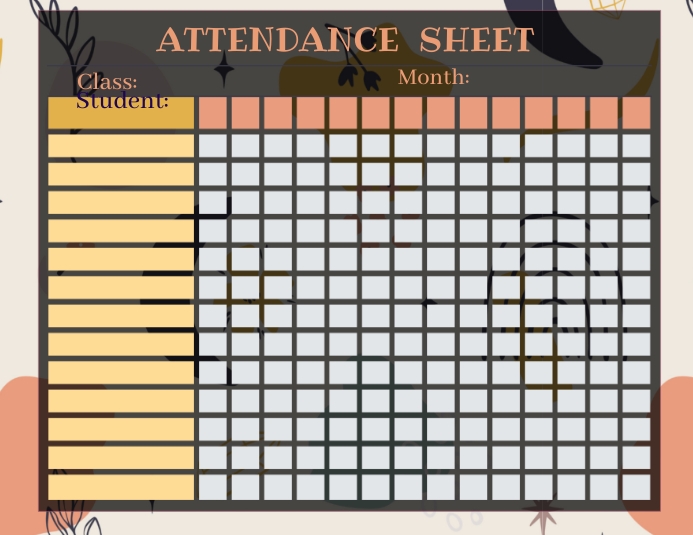 Attendance Template | PosterMyWall