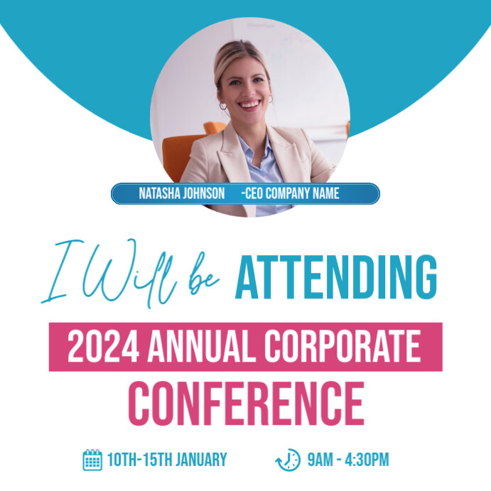 Attending corporate event poster template | PosterMyWall