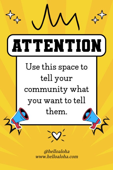 Copy of Attention | PosterMyWall