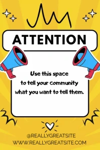 Attention Plakkaat template