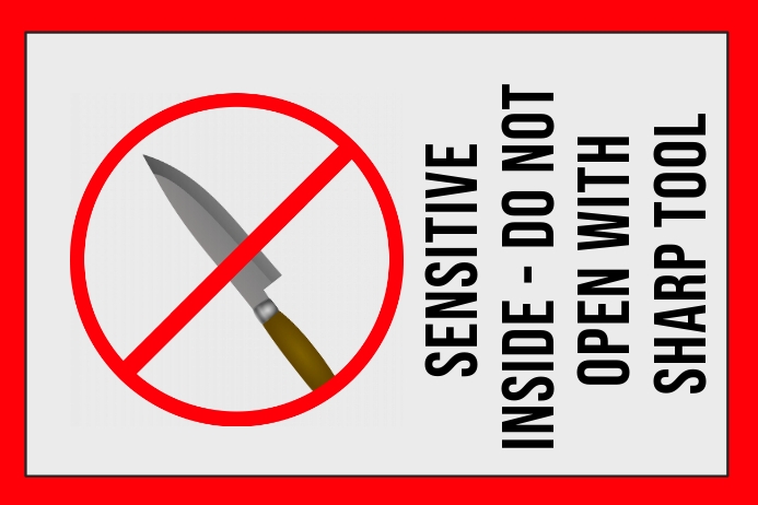 Copy of attention label - sharp tool - sign | PosterMyWall