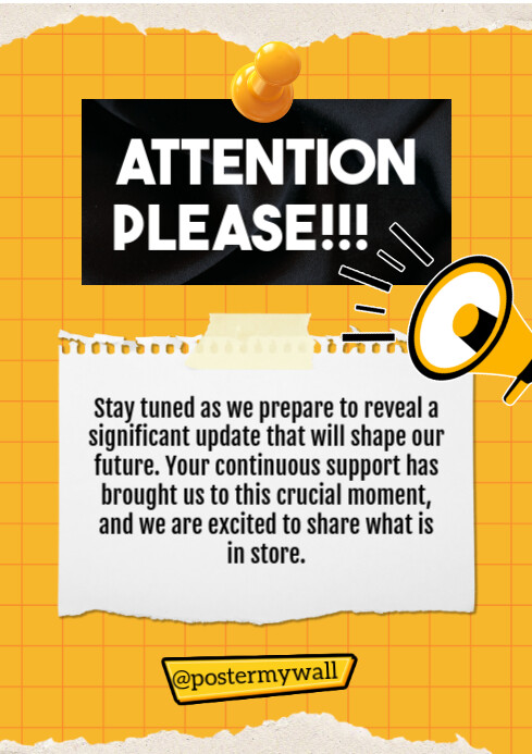 Attention Please! A3 template