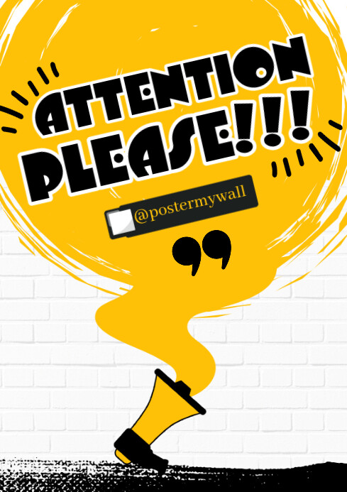 Attention Please! A3 template