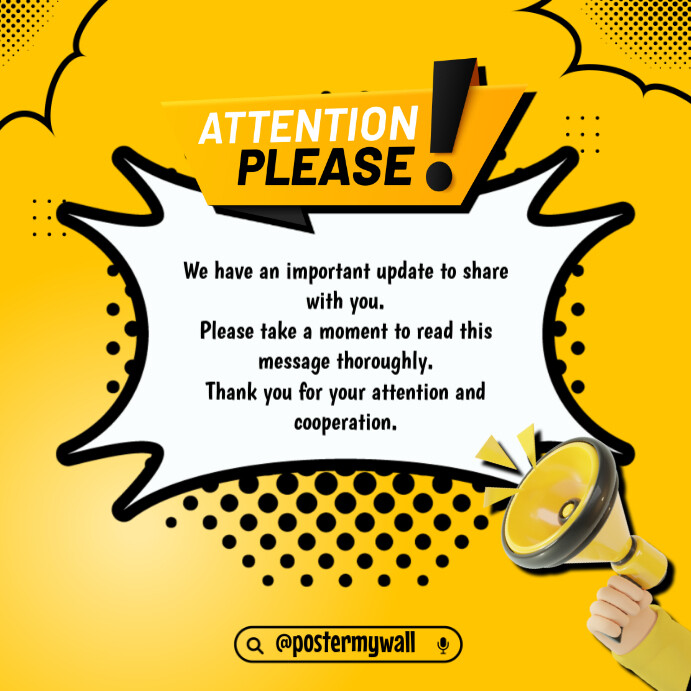 Attention Please! Instagram Post template