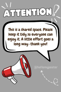 Attention Please Template | PosterMyWall