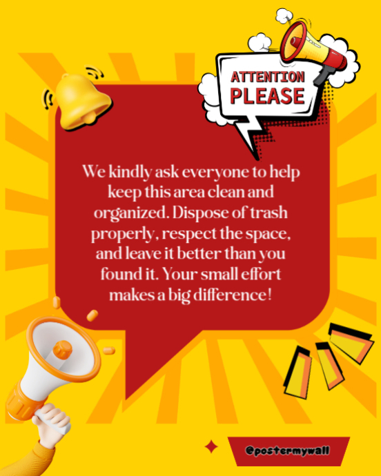 Attention Please Template | PosterMyWall
