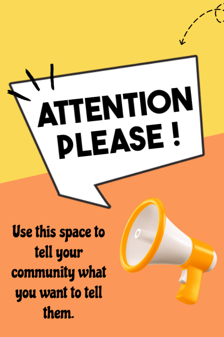 Plantilla de Attention Please | PosterMyWall