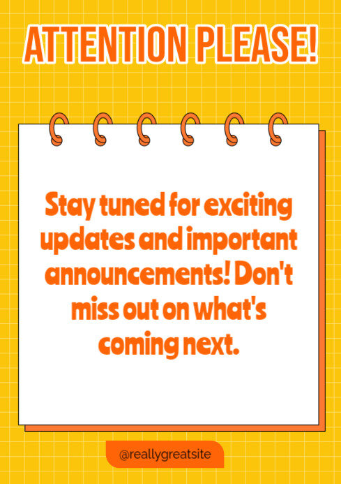 Copy of Attention Please | PosterMyWall