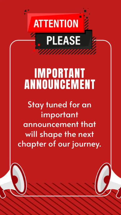 Attention Please Important Announcement Instagram Story template