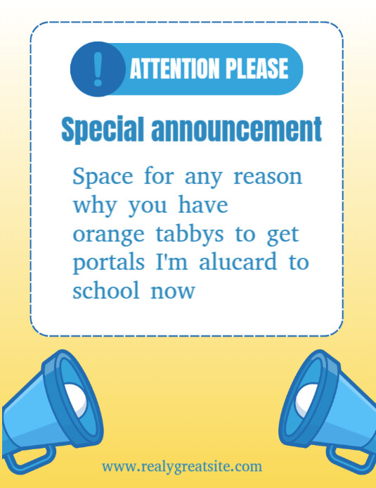 Attention please let me something about business meeting Flyer (US Letter) template