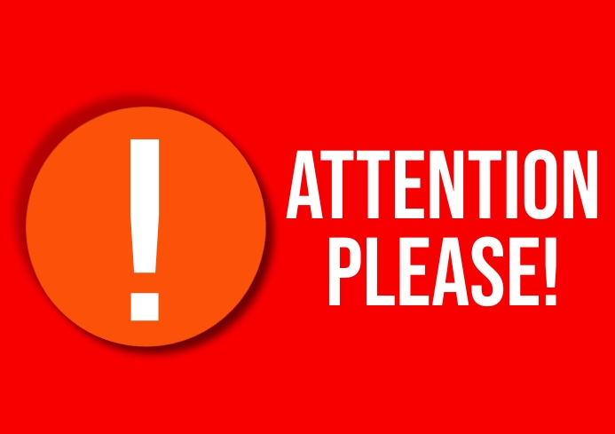 Copy of Attention please sign board template | PosterMyWall