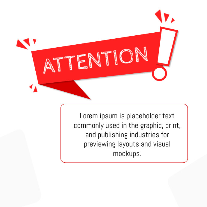 Reminder Advertisement Examples Attention reminder Poster Template | PosterMyWall