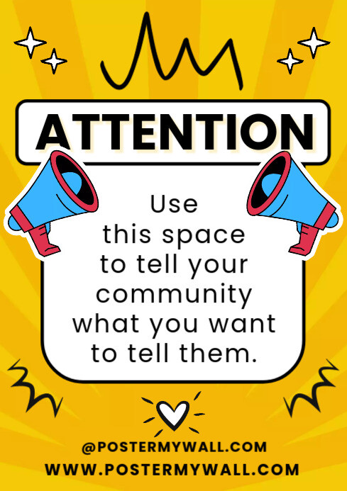 Attention Template PosterMyWall