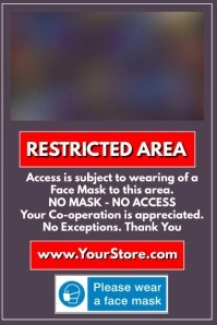 AttentionRestricted Area Póster template