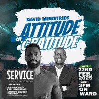 Black Gratitude Service Event Instagram Plasing Template