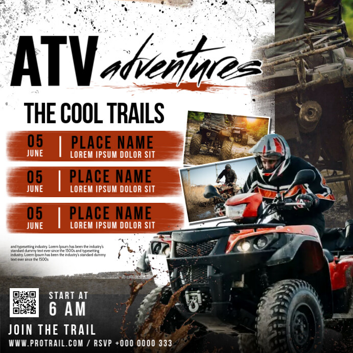 ATV Adventures Template โพสต์บน Instagram