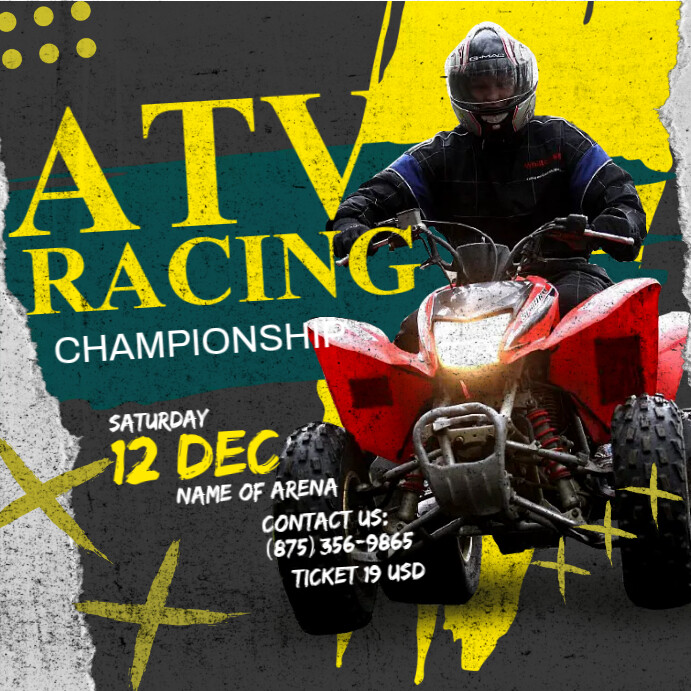 ATV Racing Championship Ads Template | PosterMyWall