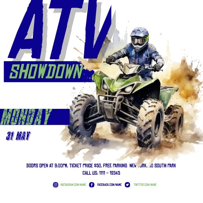 ATV Showdown Template | PosterMyWall