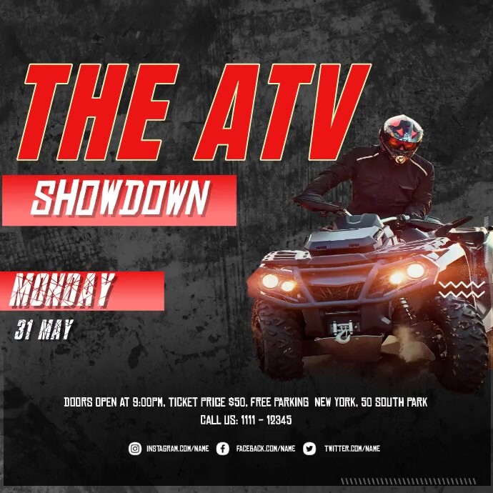 Plantilla de ATV Showdown | PosterMyWall