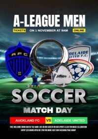 AUCKLAND vs ADELAIDE UNITED A6 template