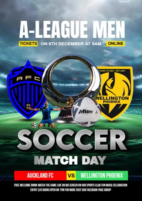 Dynamic Auckland Fc V Wellington Phoenix: Derby Rivals Clash In Wellington Background Illustration Dynamic Auckland Fc V Wellington Phoenix: Derby Rivals Clash In Wellington Background Illustration