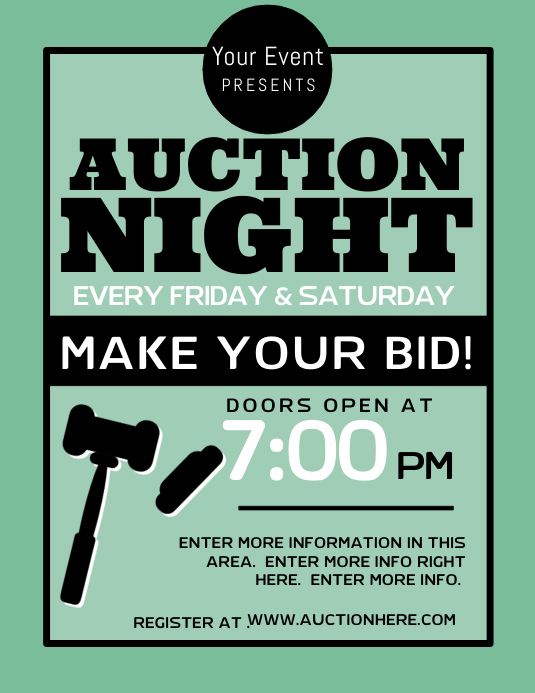 Auction Template PosterMyWall