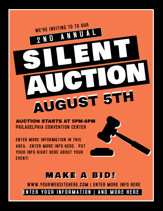 Auction Poster Examples Silent Auction Poster