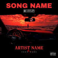 audi car sunset vibe Music Album Cover Album Cover Video template