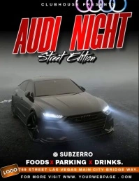 audi night flyers , cars events flyers template
