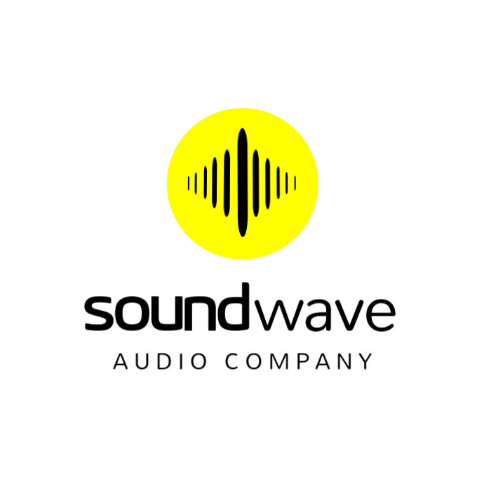 Audio company logo Logotyp template