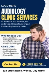 Audiology Clinic Services Poster template