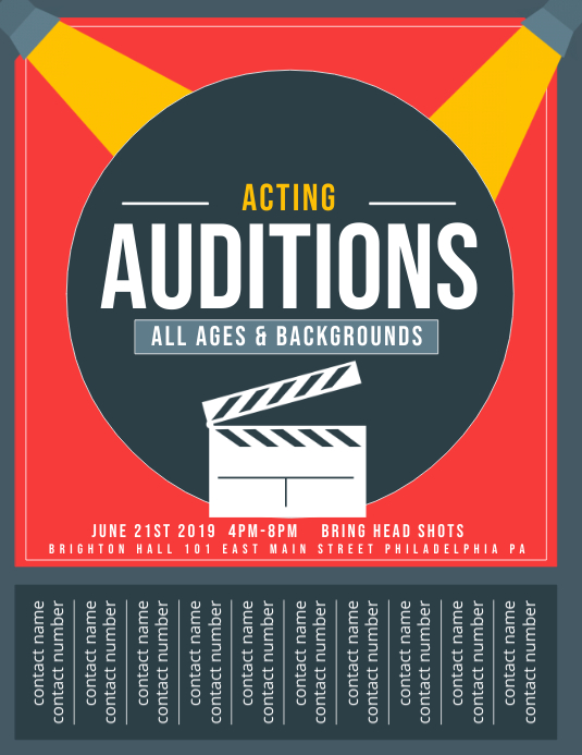 Audition Template PosterMyWall