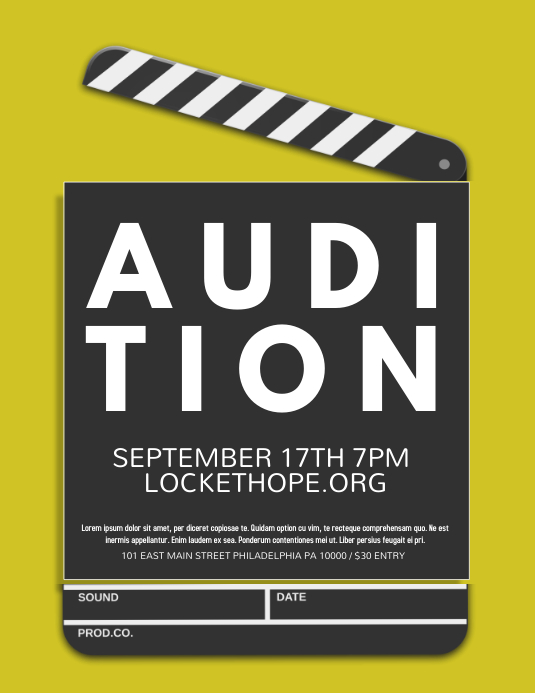 Audition Template | PosterMyWall