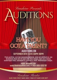 AUDITIONS A4 template