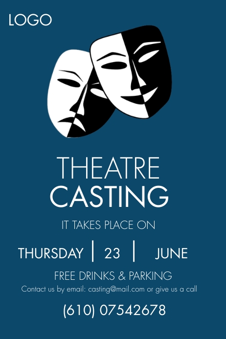 Cast Introduction Posters auditions for film and theatre Template | PosterMyWall