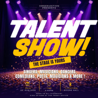Purple Talent Show Auditions Сообщение Instagram Template