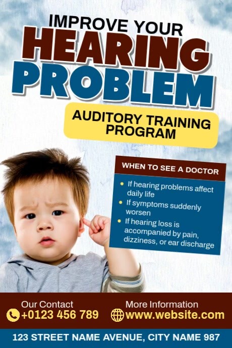 Auditory Training Program Cartaz template