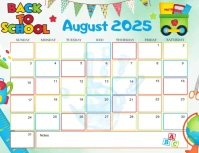 August 2025 Calendar Flyer (US Letter) template