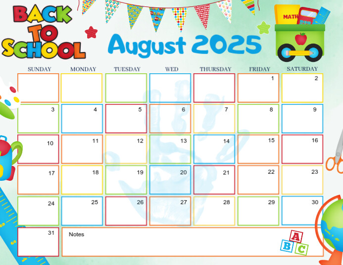 August 2025 Calendar Pamflet (VSA Brief) template