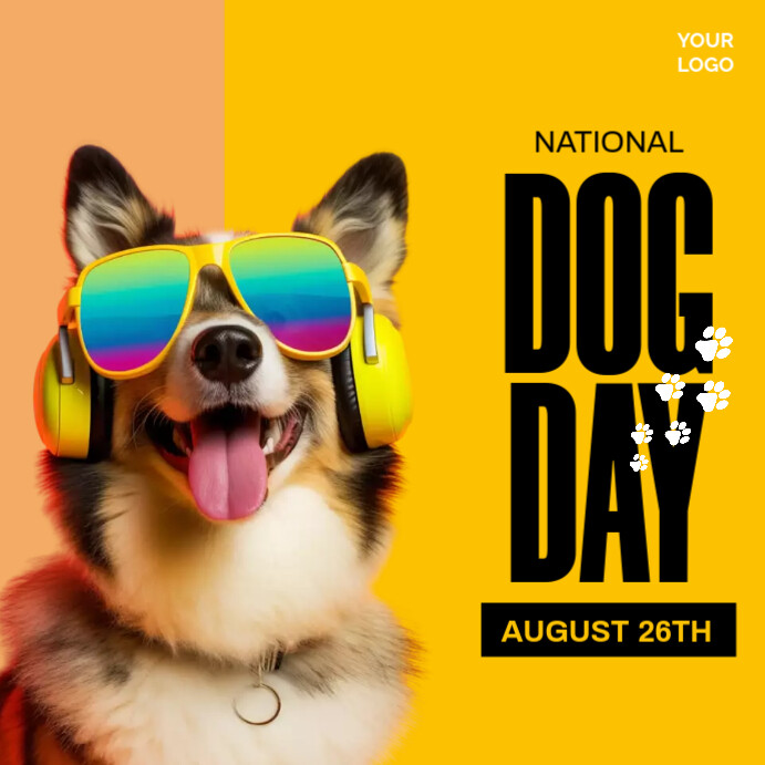 August 26th National dog day Template PosterMyWall