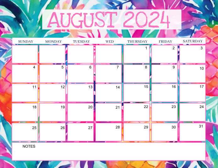 August Calendar 2024 Template | PosterMyWall august-calendar-2024-template-postermywall