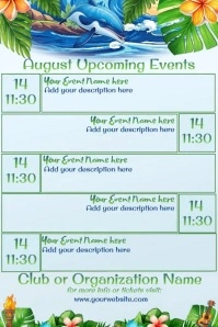 August Calendar by Paula Póster template