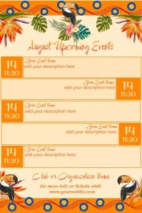 August Calendar by Paula Póster template