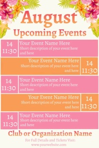 August Calendar Template | PosterMyWall August Calendar Template | PosterMyWall