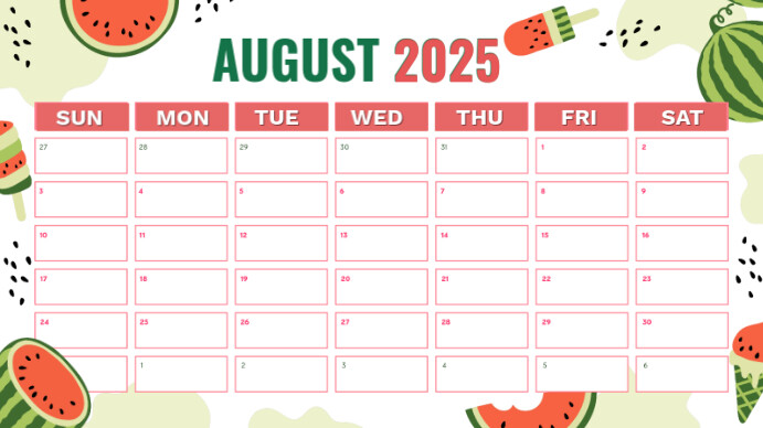August calendar Template | PosterMyWall