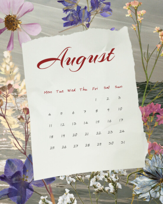August calendar Template | PosterMyWall