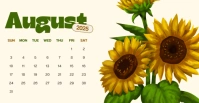 August calendar ปกอีเวนต์บน Facebook template